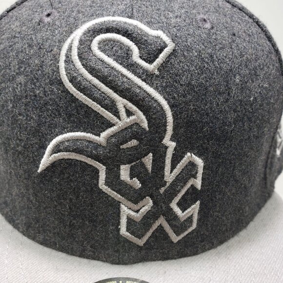 New Era 59FIFTY Chicago White Sox Fitted Hat Charcoal Wool  Size 7 3/8 MLB Offic - Picture 6 of 8
